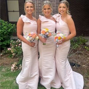 Amsale sierra bridesmaid dress in Ballet